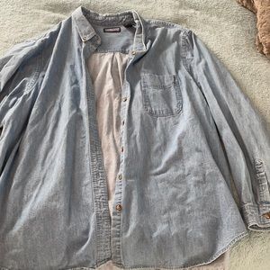 Light weight light wash lands’end denim jacket 3x